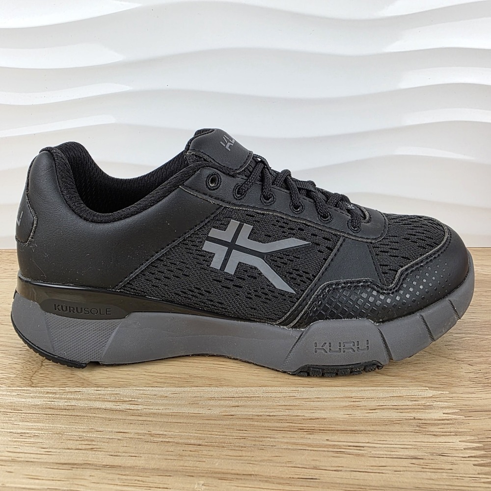 Kuru Quantum 2.0 Sneakers Womens Size 9 Jet Black Gray Athletic Running Shoes